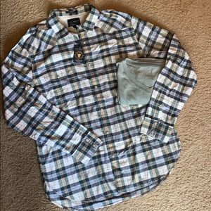 Lucky Brand blue/green plaid Sz L - NWT
